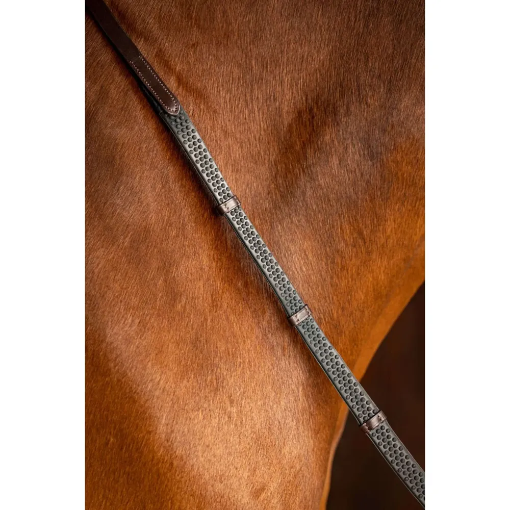 LeMieux Rênes Arika Soft En gomme Stopper Havana/Brass