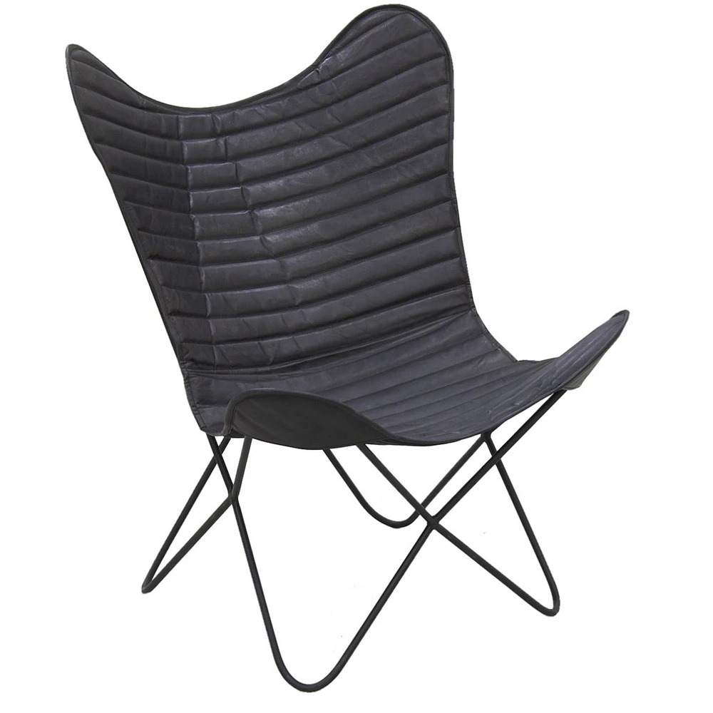 Fauteuil butterfly en cuir - Sans Odeur