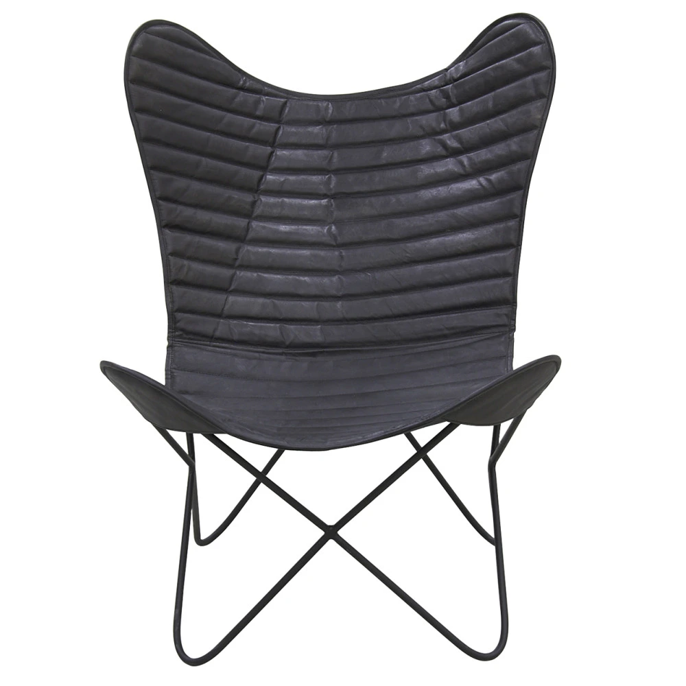 Fauteuil butterfly en cuir - Sans Odeur