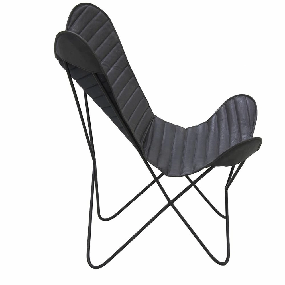 Fauteuil butterfly en cuir - Sans Odeur