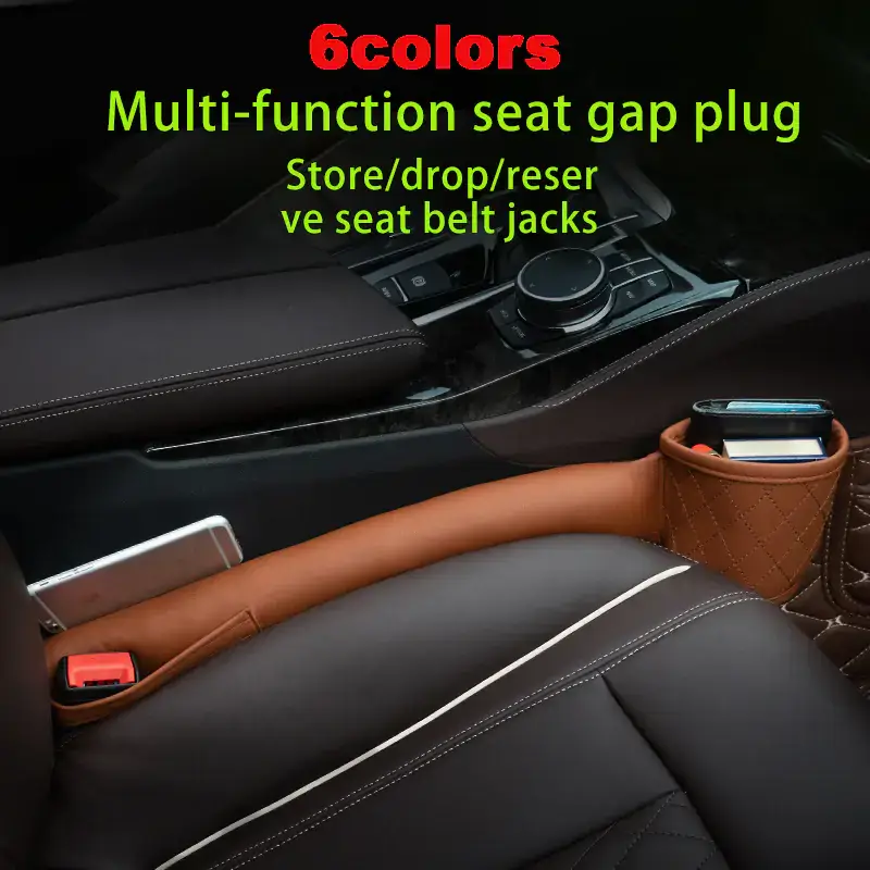 Remplisseur d'espace pour siège d'auto en cuir - Cuir végétalien - Importé Testé Peaux Sensibles