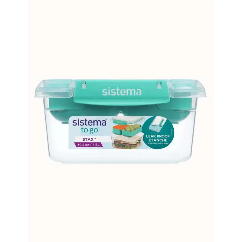 Sistema Square Stax To Go - 1.15L - Minty Sarcelle