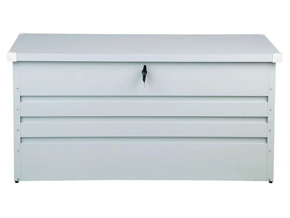 Garden Storage Box 132 x 62 cm Light Grey CEBROSA