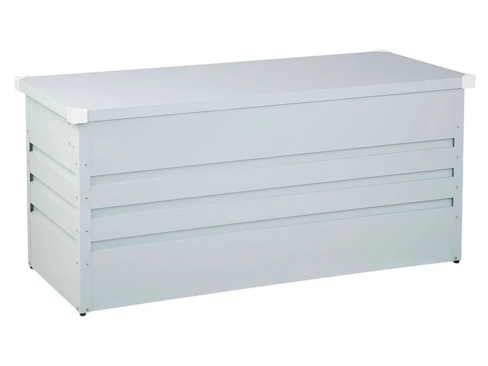 Garden Storage Box 132 x 62 cm Light Grey CEBROSA
