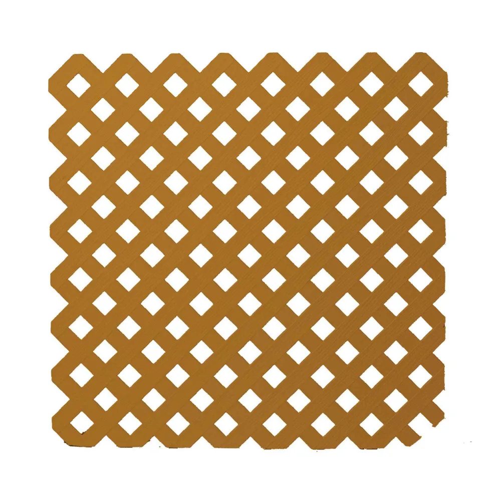 Treillis d'intimité en VINYLE à motif de losanges, 4' x 8' (Séquoia) Facile à installer