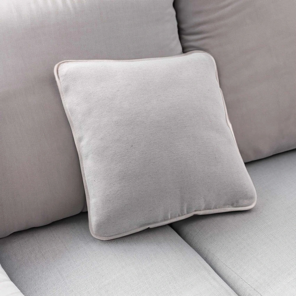 Coffre de rangement Linder - coussin d'ameublement à chevrons