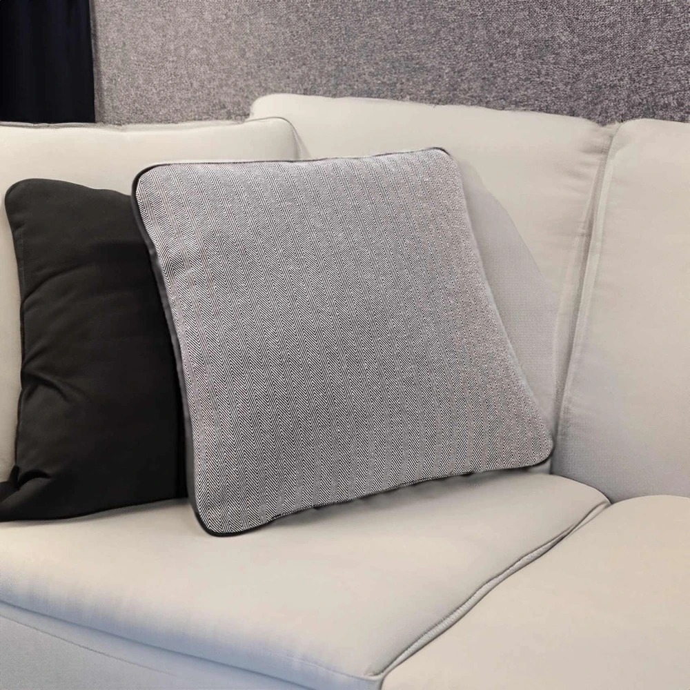 Linder - coussin d'ameublement à chevrons | Résistant aux UV | Anti-déchirure