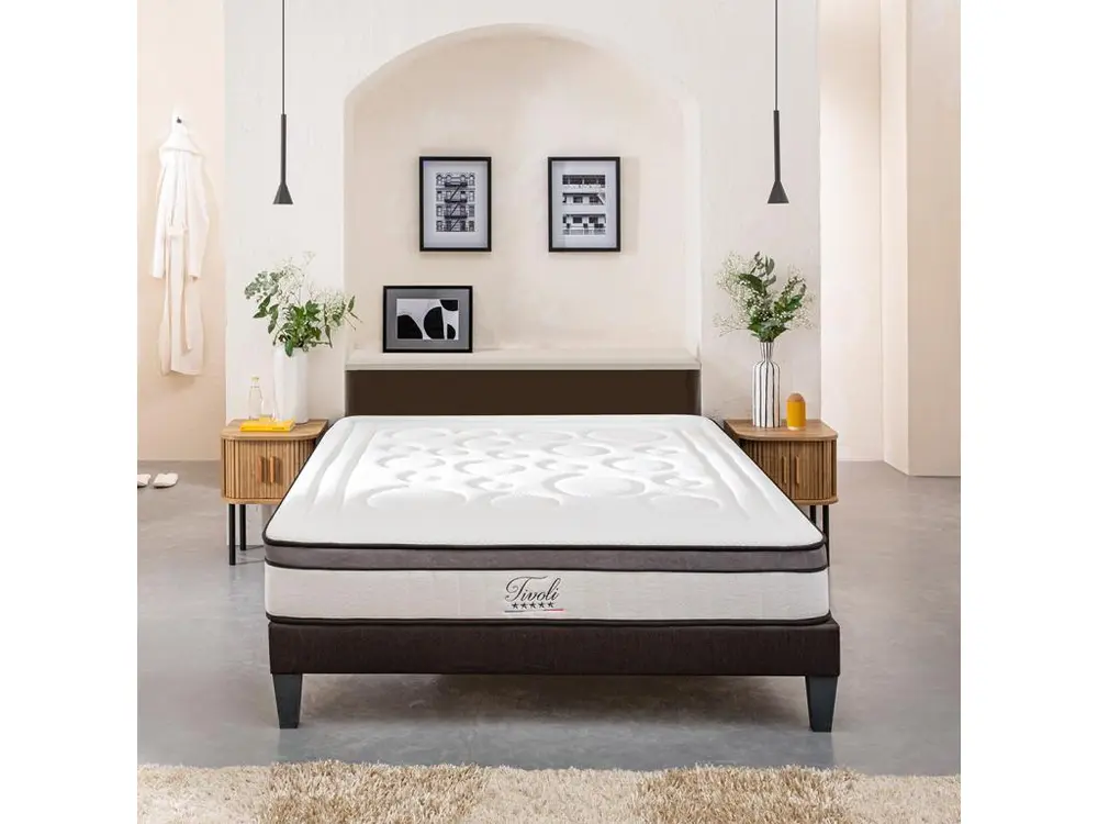 BELLECOUR LITERIE | Matelas TIVOLI 140x200 cm | Mousse à mémoire de forme | Soutien Rigide Facile à installer