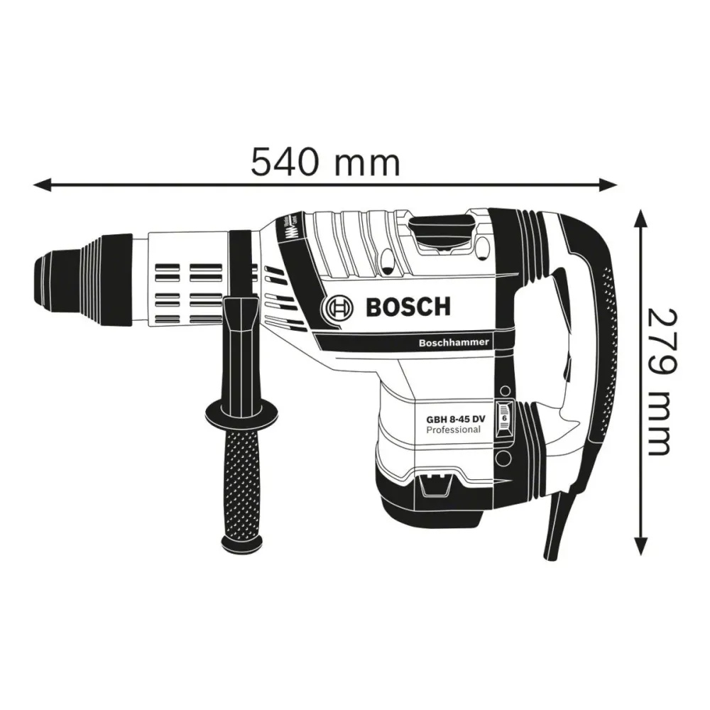 Bosch GBH 8-45 DV SDS-Max De métier Rotary Hammer 110V/1500W Heavy Duty Drilling & Chiseling 0611265060