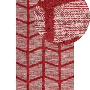 Coton bio Area Rug 80 x 150 cm Red SIVAS