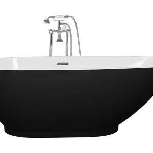 Freestanding Bath 1730 x 820 mm Black and Blanc pur GUIANA