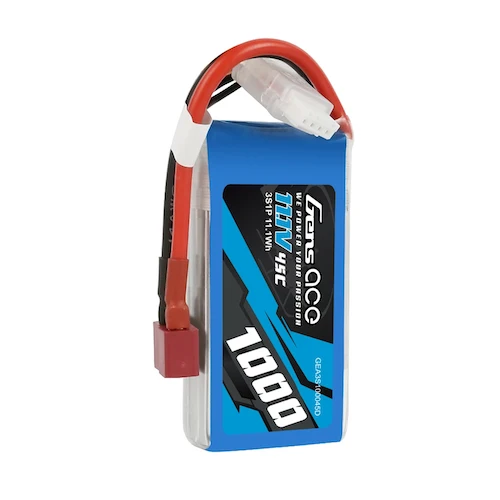 Gens Ace 1000mAh 3S1P 11.1V 45C Lipo Battery Pack Deans Plug Coffre rigide 45L