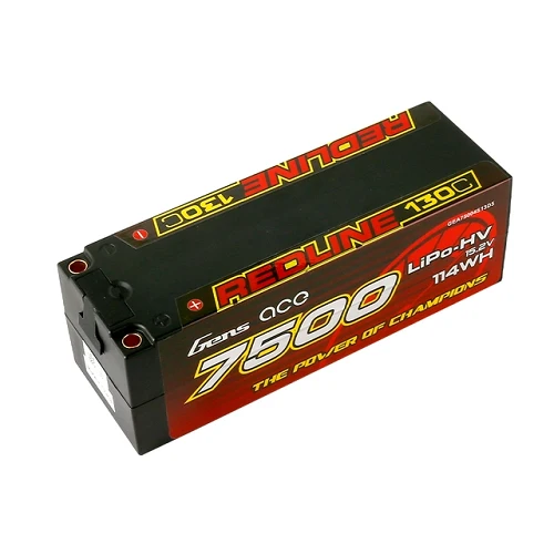 Gens Ace 7500mAh 4S1P 15.2V 130C HardCase Lipo Battery Pack #50 RC Cars Racing Series