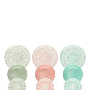 Tognana 18 Piece Gipsy Doux Dinnerware Set - Assorted Colours