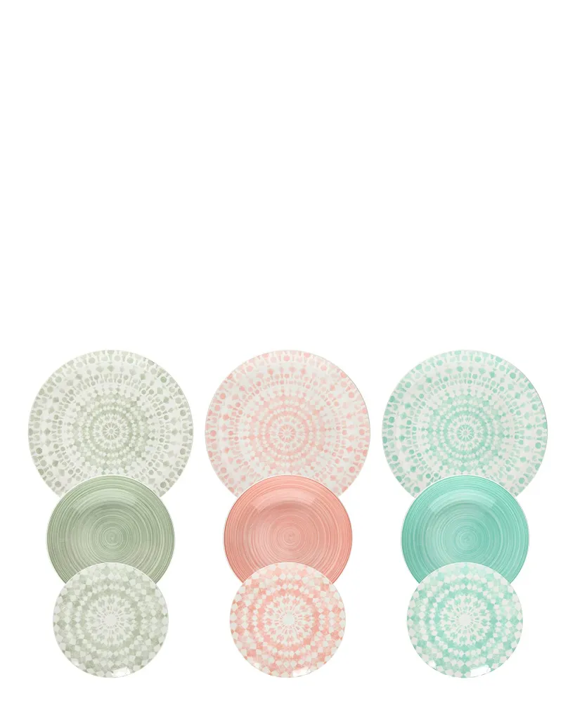 Tognana 18 Piece Gipsy Doux Dinnerware Set - Assorted Colours