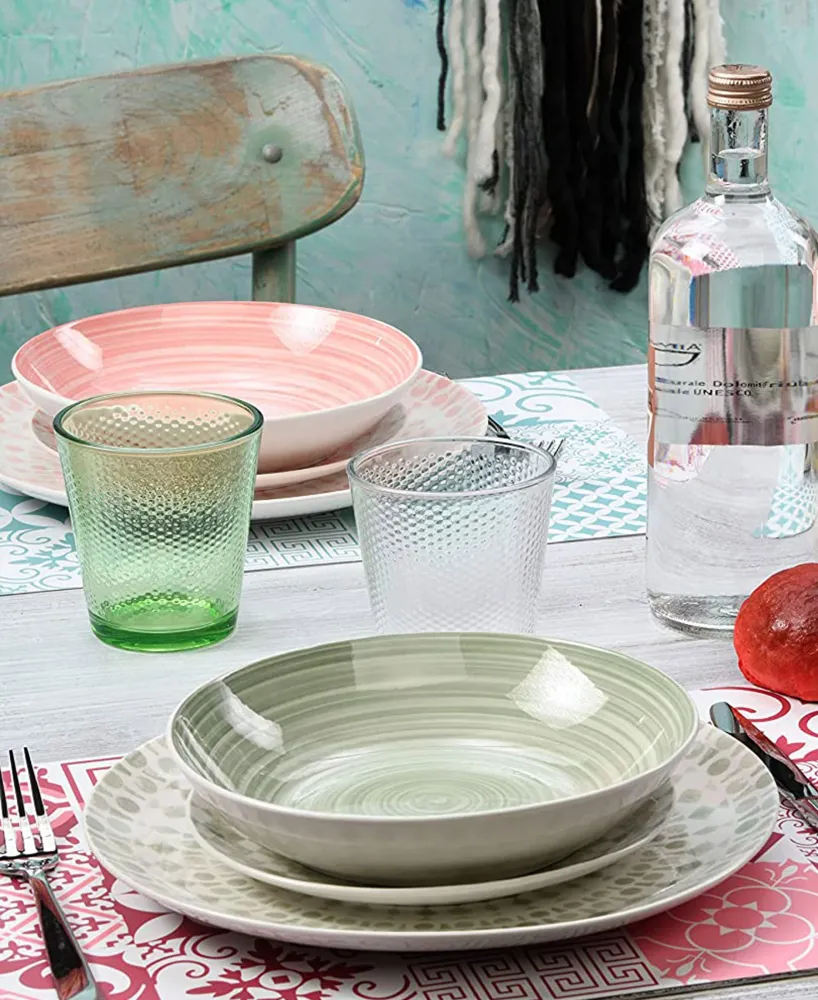 Tognana 18 Piece Gipsy Doux Dinnerware Set - Assorted Colours