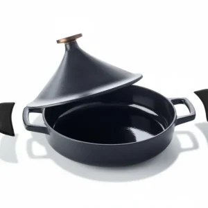Étui de selle Alva Tajine Nori Gietijzer ø 28 cm 3 liter + Gratis Leren Handvaten - geëmailleerde anti-aanbaklaag