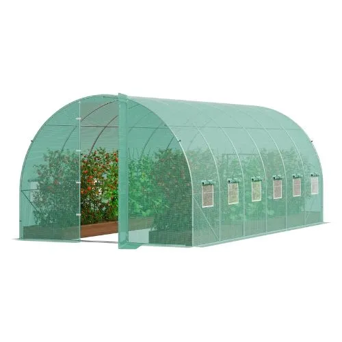 20 x 10 x 7.5' Ft Vert êt Galvanized Frame PE Cover Walk- Tunnel Greenhouse VV-TG-160-PE