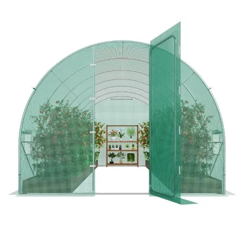 20 x 10 x 7.5' Ft Vert êt Galvanized Frame PE Cover Walk- Tunnel Greenhouse VV-TG-160-PE