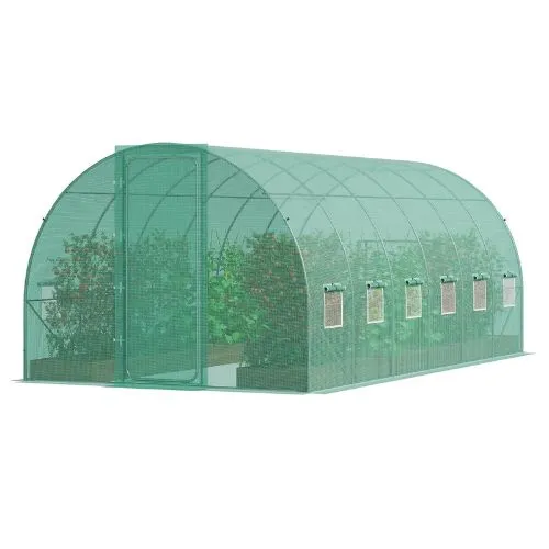 20 x 10 x 7.5' Ft Vert êt Galvanized Frame PE Cover Walk- Tunnel Greenhouse VV-TG-160-PE