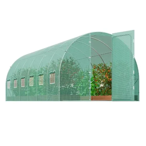 20 x 10 x 7.5' Ft Vert êt Galvanized Frame PE Cover Walk- Tunnel Greenhouse VV-TG-160-PE