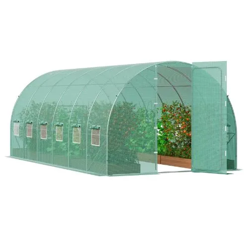 20 x 10 x 7.5' Ft Vert êt Galvanized Frame PE Cover Walk- Tunnel Greenhouse VV-TG-160-PE
