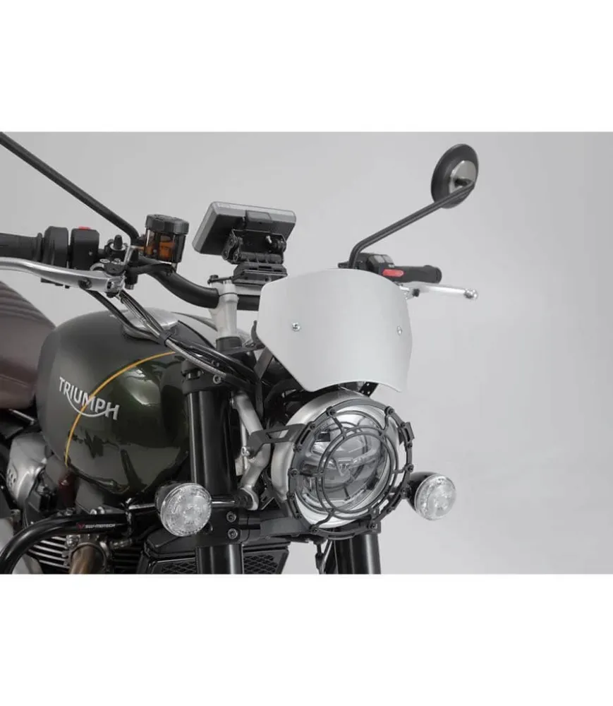 Windschutzscheibe Silber für Triumph Scrambler 1200 XC/XE ab 18 - Sw-Motech