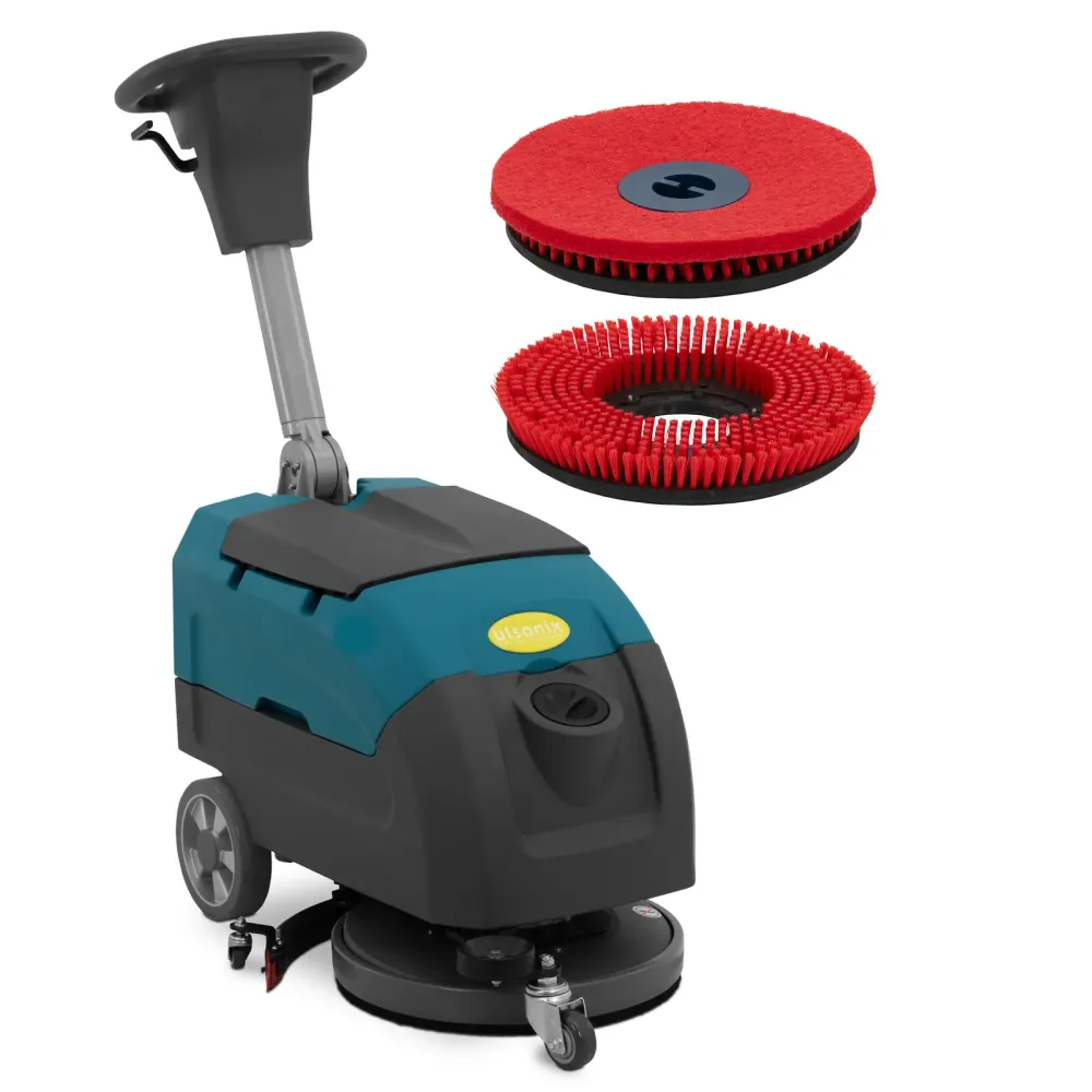 Autolaveuse auto laveuse machine entretien sol professionnelle sans fil 40 cm 2 200 m²/h à guidage manuel acier 14_0008249