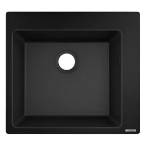 Evier à encastrer 1 bac HANSGROHE S51 450 avec vidage auto noir graphite