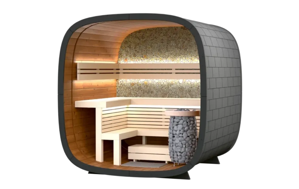 Leil® Round Cube Compact sauna - 5 people