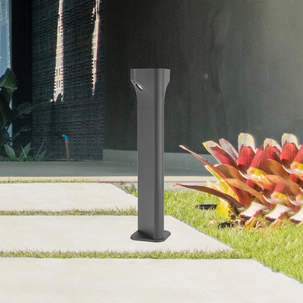 Borne lumineuse LED E356, couleur graphite, aluminium, hauteur 50 cm