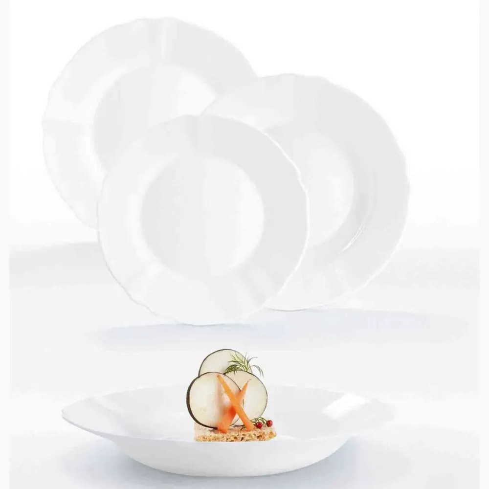 Luminarc Arcopal 18 Piece Louis XV Dinner Set - Blanc pur