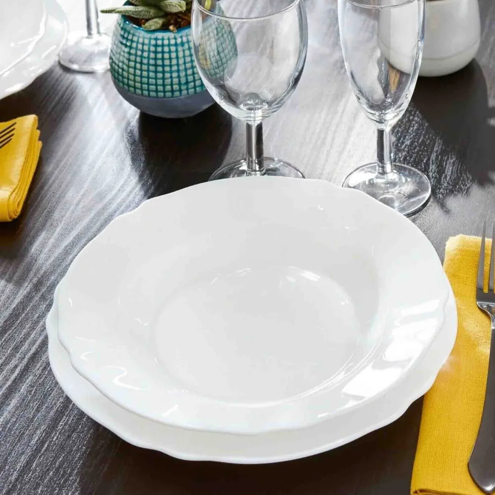 Luminarc Arcopal 18 Piece Louis XV Dinner Set - Blanc pur