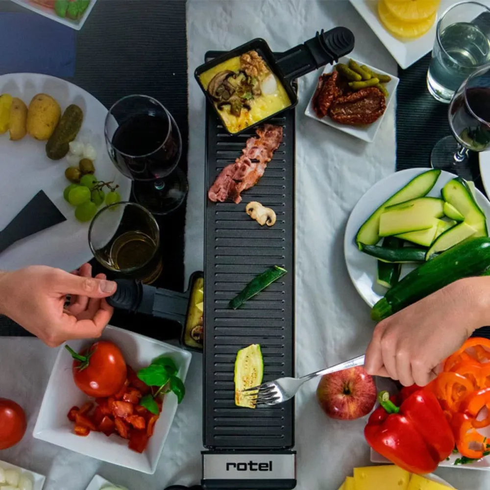 Professionnel Ensemble de 8 poêlons à raclette Rotel Swiss Tradition