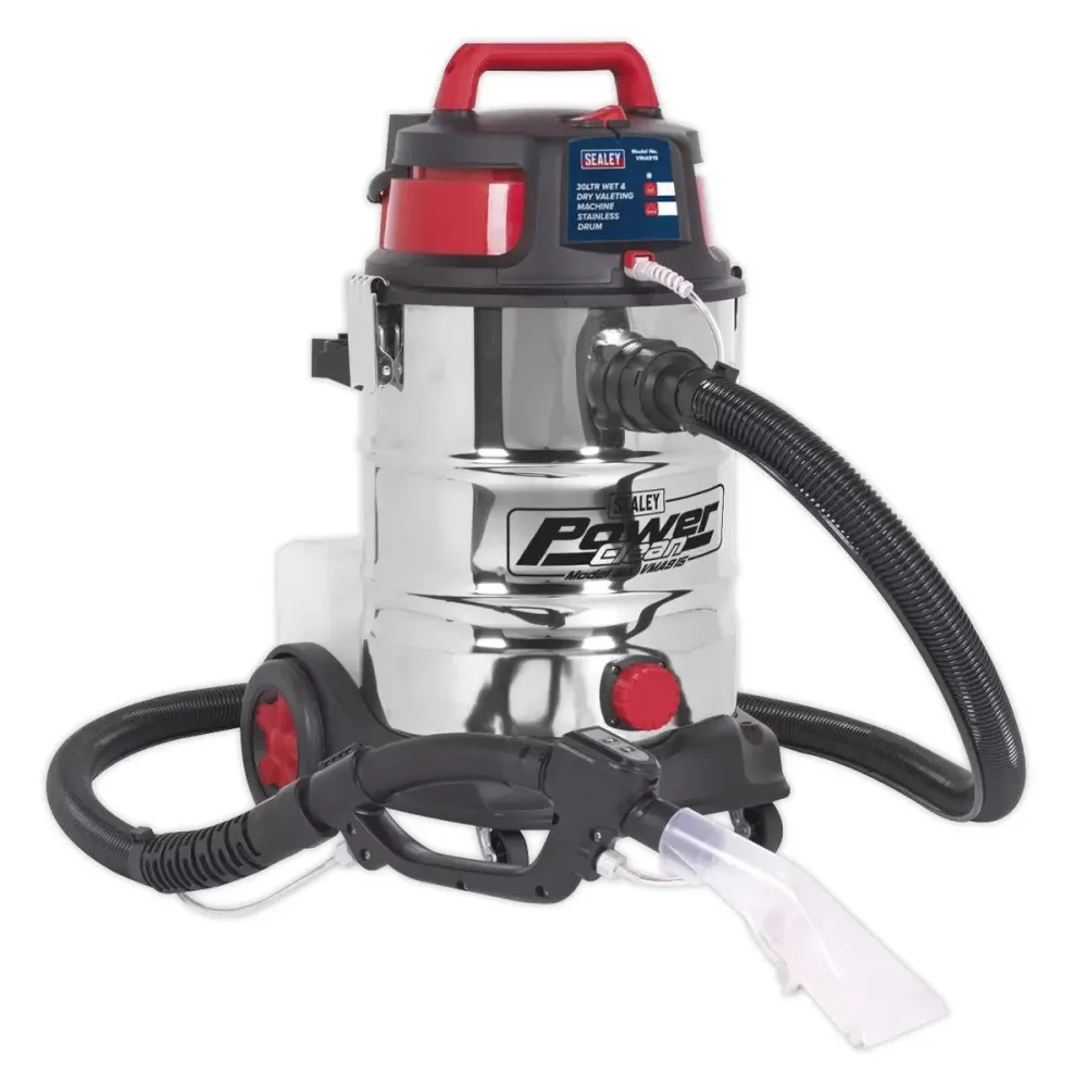 Sealey VMA915 Valet Machine Wet and Dry 30ltr Inoxydable Drum