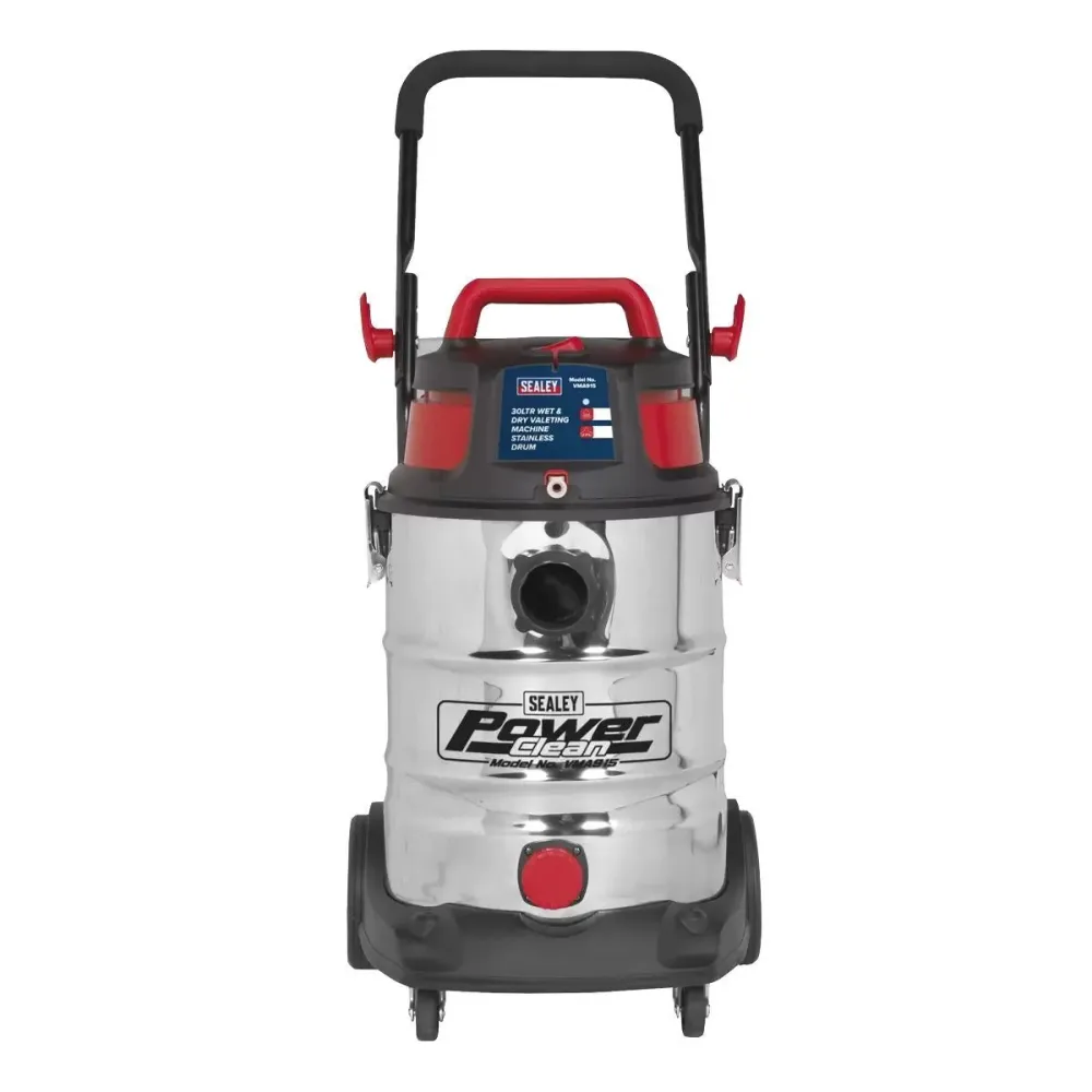 Sealey VMA915 Valet Machine Wet and Dry 30ltr Inoxydable Drum