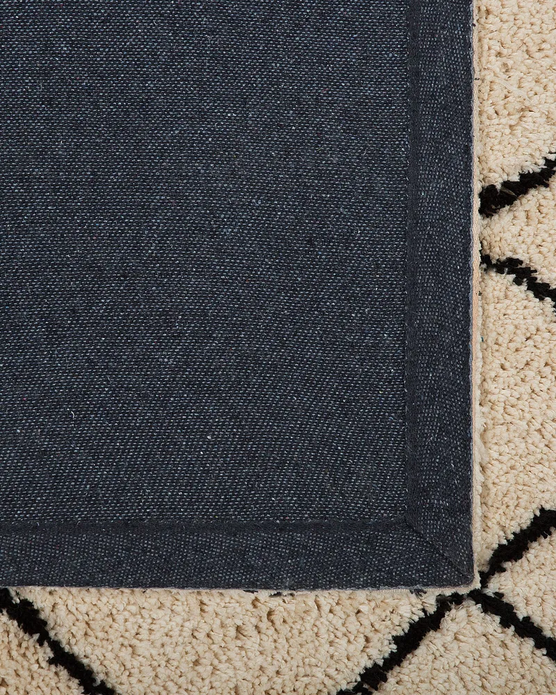 Area Rug 200 x 200 cm Beige and Noir jais MIDYAT
