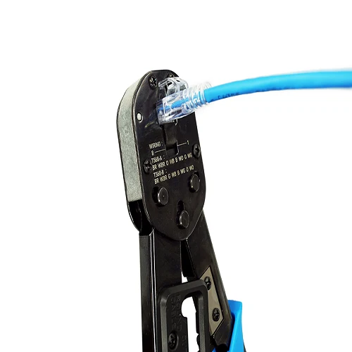 Certifié CE Tout usage RJ45 Standard Unshielded WE/SS 8P8C Internal Ground Crimp Tool S45-C200 (Pack 3)