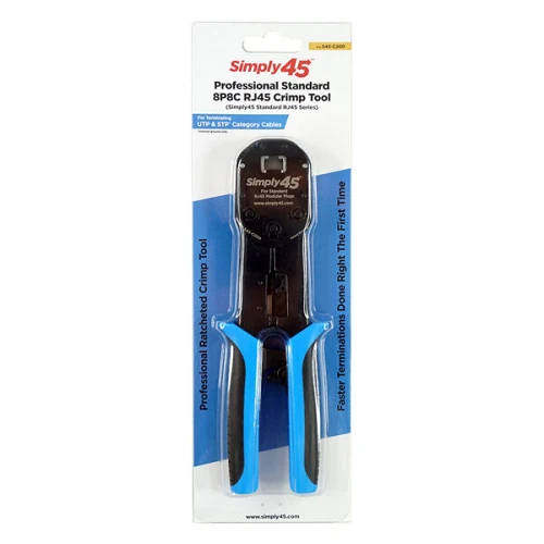 Certifié CE Tout usage RJ45 Standard Unshielded WE/SS 8P8C Internal Ground Crimp Tool S45-C200 (Pack 3)
