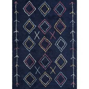 Cotton Area Rug 140 x 200 cm Noir jais CORUM