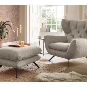Couvre-selle imperméable Fauteuil - granit velours côtelé - CHARME