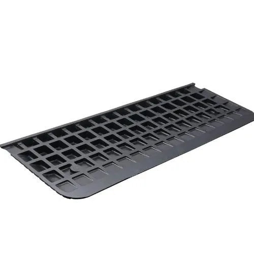 1.5 Inch Upgraded En gomme Threshold Ramp Natural Curb Ramp Rated Wheelchair and Scooter - Compatible Universelle