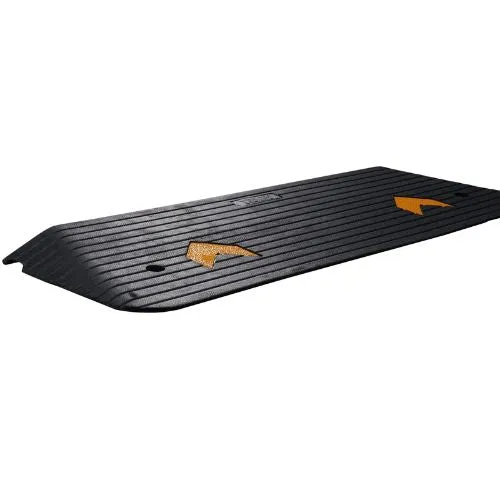 1.5 Inch Upgraded En gomme Threshold Ramp Natural Curb Ramp Rated Wheelchair and Scooter - Compatible Universelle