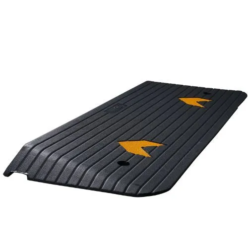 1.5 Inch Upgraded En gomme Threshold Ramp Natural Curb Ramp Rated Wheelchair and Scooter - Compatible Universelle