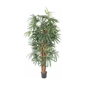 Palmier Raphis Artificiel H 150 cm D 60 cm en pot - choisissez votre hauteur: H 150 cm - couleur: Vert