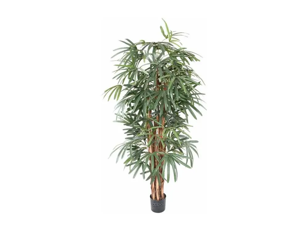 Palmier Raphis Artificiel H 150 cm D 60 cm en pot - choisissez votre hauteur: H 150 cm - couleur: Vert