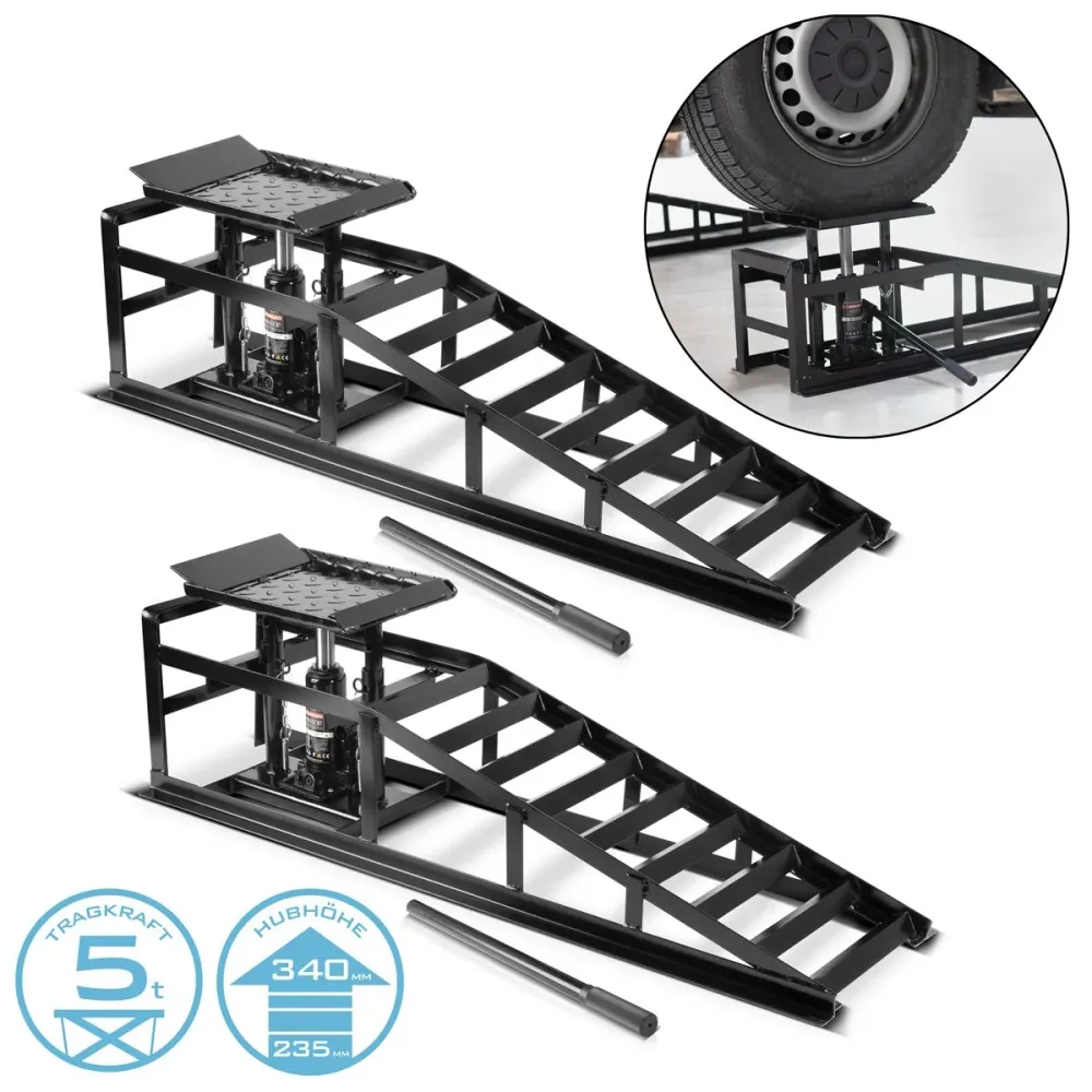 Rampe hydraulique de la rampe hydraulique Steelworks GTH-14 ST 2 SET avec 5 tonnes de caractéristique de capacité d'élevag...