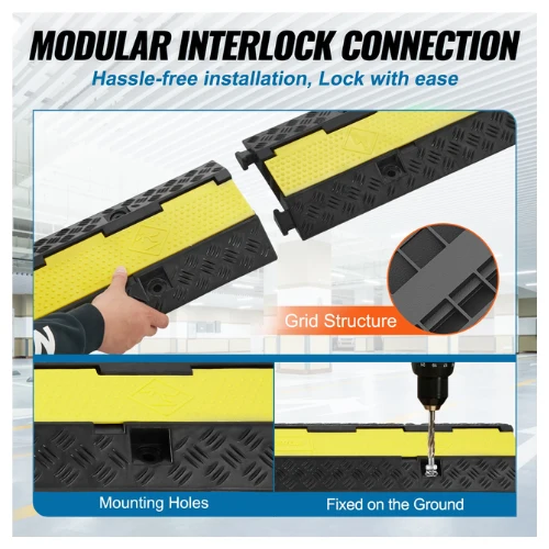 Sangle de fixation Cable Ramp Protector 2 Channel 12000 lbs Load Capacity 3 Packs