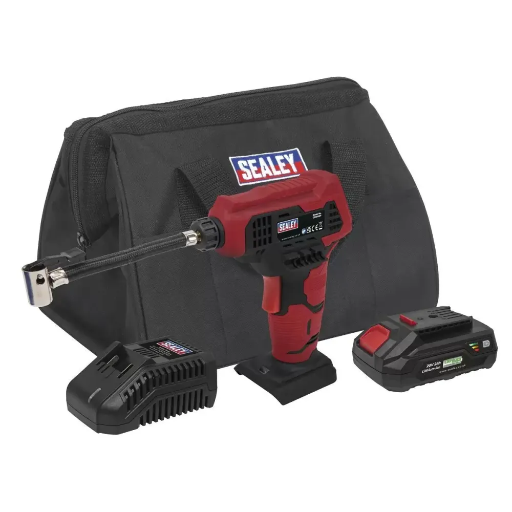 Support GPS moto Sealey CP20VAPKIT1 20V Air Pump Battery & Charger Kit