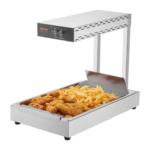 Support smartphone Electric 750W Food Heat Lamp Warmer Fries & Snacks